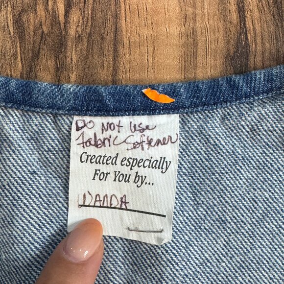 Handmade Vintage Chili Dark Denim Vest - Picture 3 of 3